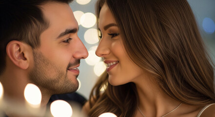 Happy Couple's Romantic Moment