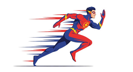 Obraz premium Superhero with the power to run extremely fast