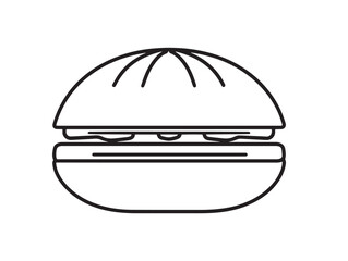 Icon of fluffy bao buns in clean line art