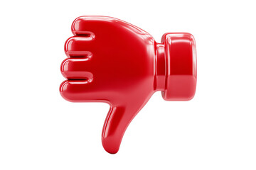 Negative feedback icon in digital 3d art