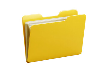 Organizing yellow file folders at office desk