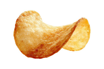 Crispy potato chips snack in bright background