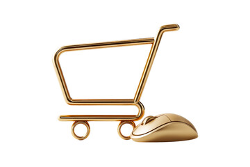 Online shopping cart and mouse digital store