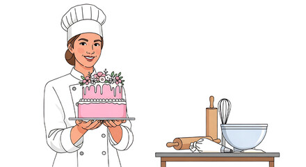 Skilled pastry chef