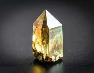 Close-up of a golden crystal