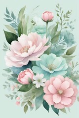watercolor floral background