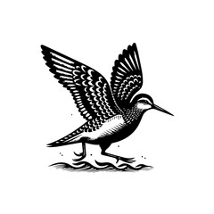 Obraz premium vector illustration of a flying bird