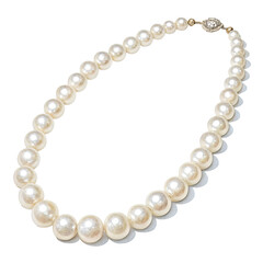 Obraz premium Watercolor Pearl necklace jewelry isolated on transparent background