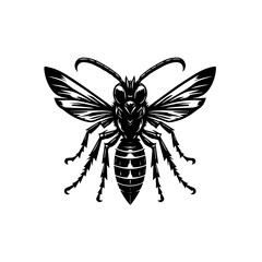 Obraz premium Wasp insect isolated on white background