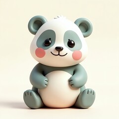 Naklejka premium A charming illustration of an adorable panda, designed to captivate hearts and bring joy