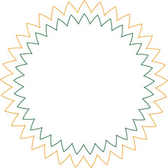 Tricolor zigzag independence day festive vector element