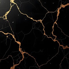 Elegant black marble with golden veins texture background