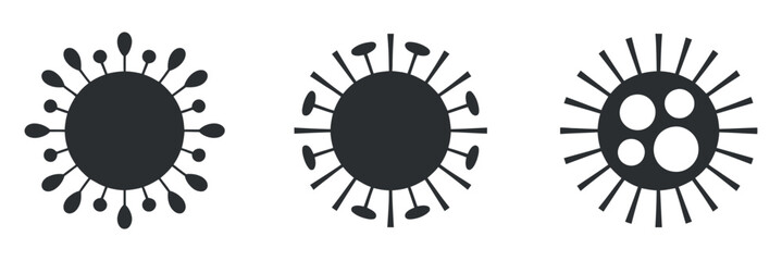 Detailed Coronavirus Vector Illustration Set Depicting Viral Morphology and Structure for Scientific Purposes