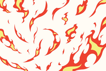 Obraz premium Illustration of flame effect spreading from the center..