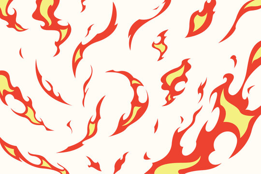 Illustration of flame effect spreading from the center..