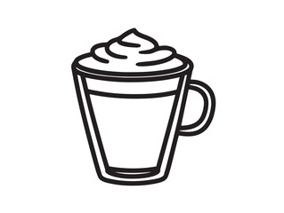 Spiced chai latte mug icon in elegant vector format