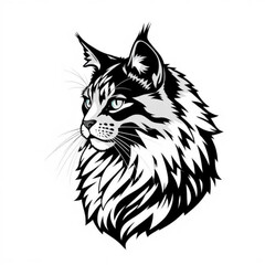 Maine Coon Animal Icon - Black