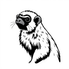 Marmoset Animal Black Icon