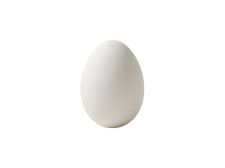 Clean simple white egg isolated on black background symbolizing new beginnings and healthy eating options