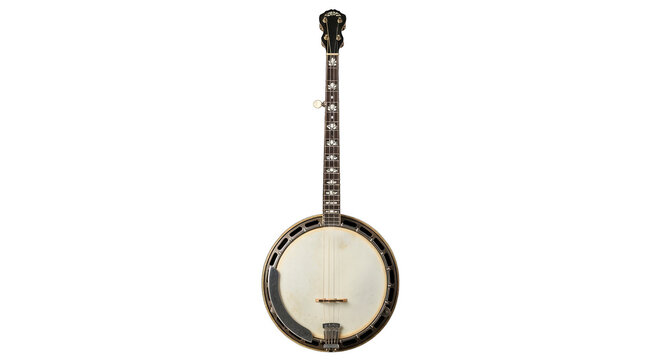 vintage banjo authentic bluegrass music instrument stock photo