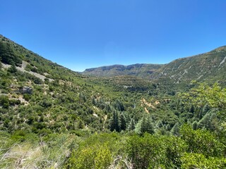 Exploring the breathtaking green valley in the mountains