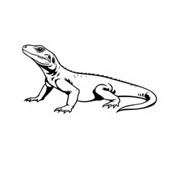 Fototapeta premium Monitor Lizard Animal Icon
