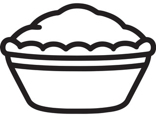 Homemade chicken pot pie vector art illustration