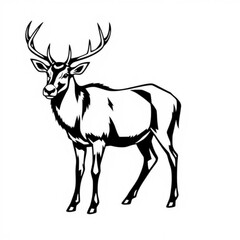 Fototapeta premium Mule Deer Animal Icon