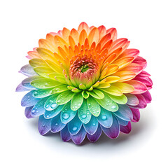 beautiful colorful bright multicolored isolated on white background, 