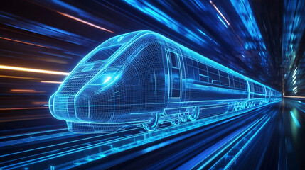 High-speed train in three dimensions