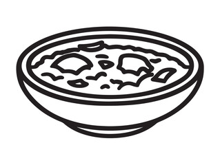 Bold chicken curry vector icon with modern outline style