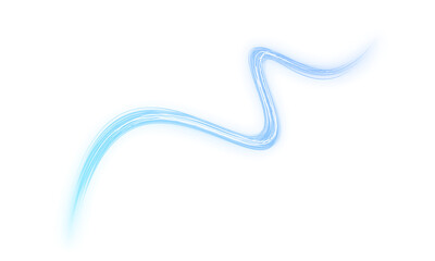 Electric neon lightning with wave line and power arc. Realistic night storm, transparent photo, glowing shock effect and modern minimalistic energy design.