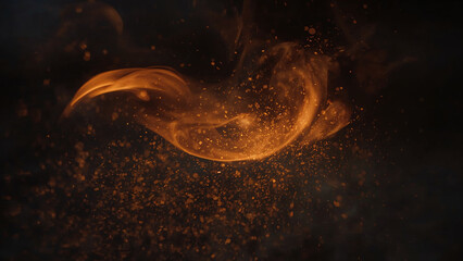 Swirling Fire Particles and Ember Trails