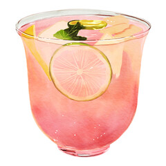 Grapefruit Ade Juice Dessert Vector Design Illustration