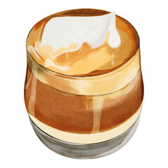 Delicious Coffee Espresso Einspanner Beverage Dessert Design Vector