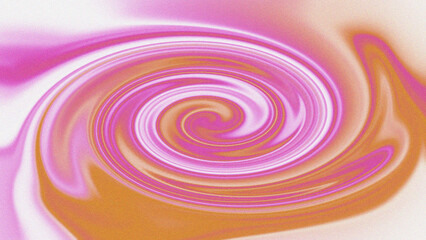 Pink, orange, and white swirling abstract spiral
