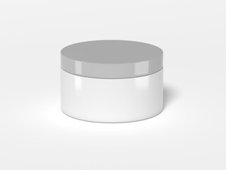 Cosmetic Jar 3D Render Isolated White for Mockup 1