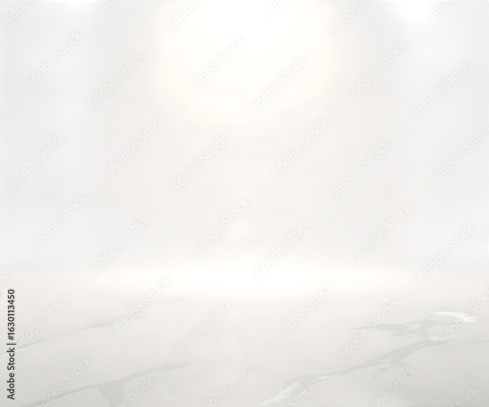 Poster bright studio backdrop with subtle marble floor texture and spotlight effect for product showcase