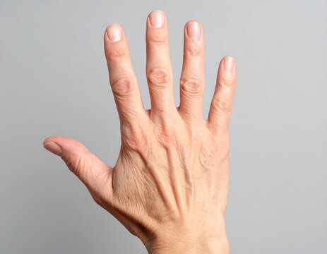 Close-up of a mature hand