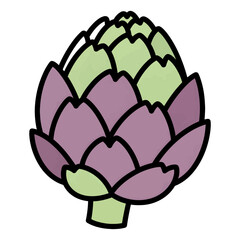 Fresh galangal root with slices in a cartoon style. Aromatic rhizome ingredient for healthy Asian cuisine and herbal medicine.