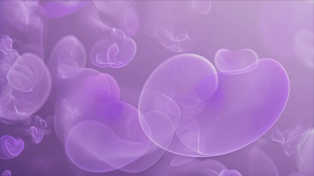 A relaxing video with abstract shapes in soft pastel colors flowing gently and morphine mixing.