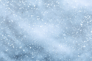 Obraz premium A serene, snowy atmosphere with gentle, falling flakes, evoking a sense of peace and tranquility