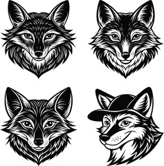 Adobe Illustrator Artwork Fox emotions set icons cartoon vector vector set collection cartoon animals illustration on white background cartoon collection foxes Collection cartoon animals
