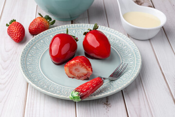 Morango do Amor or Love Strawberry, brazilian dessert