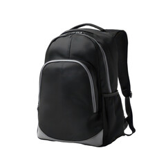 Naklejka premium Company-branded laptop backpack isoleted on transparent background.