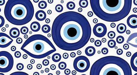 Evil eye pattern background