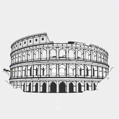 Colosseum bathed in dawn light in Rome during the harvest festival