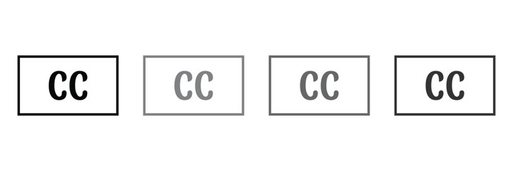 Closed caption icon linear logo isolated on white background. Vector illustration in eps 10.