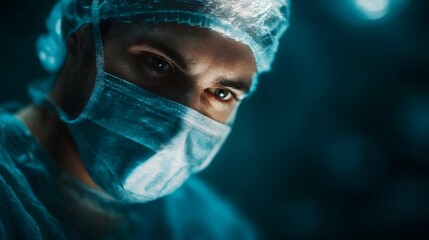 Surgeon performing delicate spinal surgery in the operating room