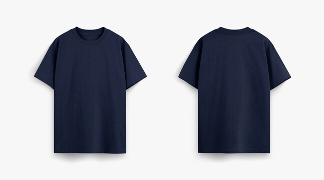 navy tshirt for mockup, navy tshirt flat lay photo, modern regular fit tshirt catalogue
